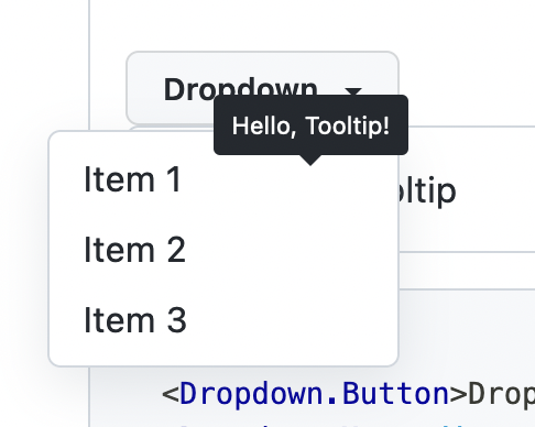 A tooltip appearing above a dropdown menu: oh the humanity!